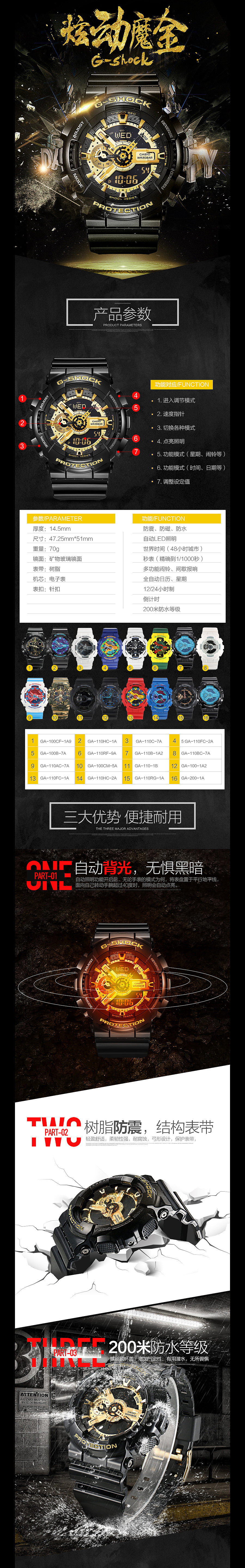 天猫京东腕表卡西欧品牌详情页-海报（图ZNTMwMTY2MjQ=） - 电商 - 站酷设计师Origin方原创素材 - 站酷ZCOOL