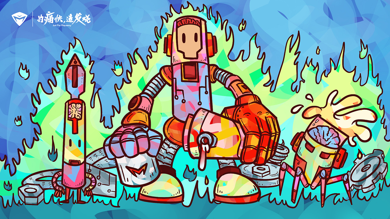 喷漆机器人,画笔机器人,颜料机器人的涂鸦天团助力机械师创造新奇迹