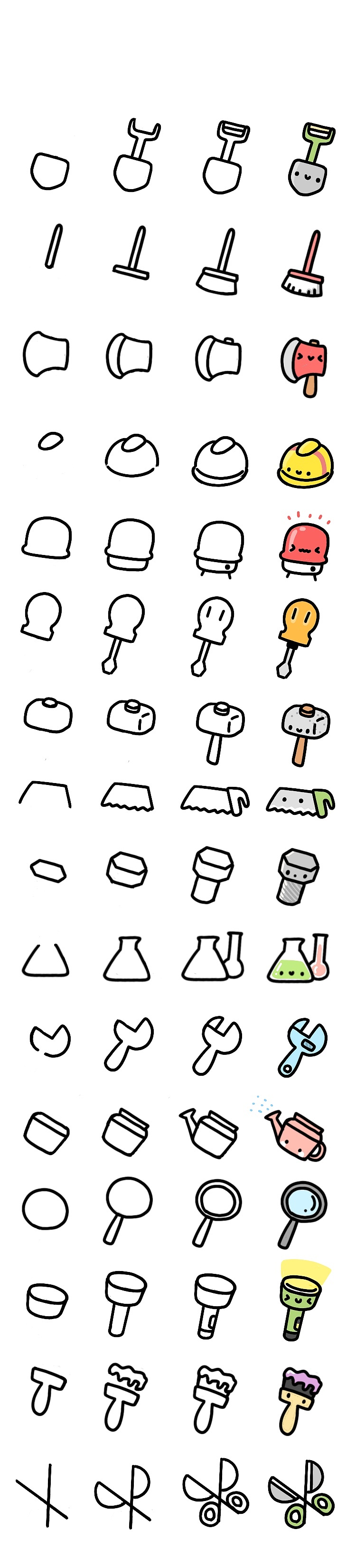 简笔画教程|5.1劳动工具主题教程