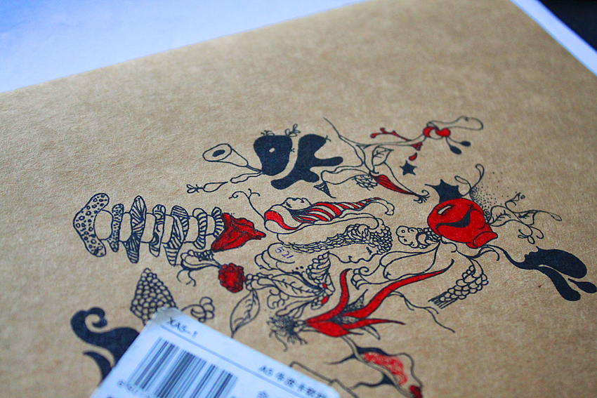 画在记事本子封面上的