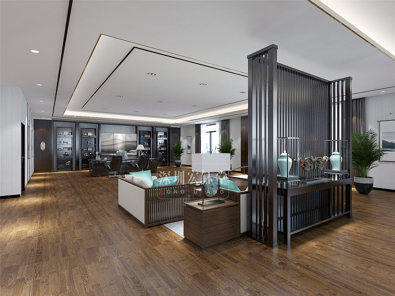 平顶山跃薪集团办公楼装修案例-宏钰堂办公楼装修公司