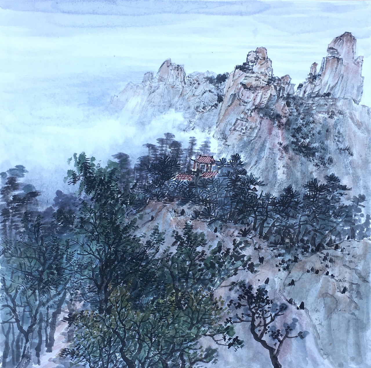 韩书阁当最杰出的山水画画家