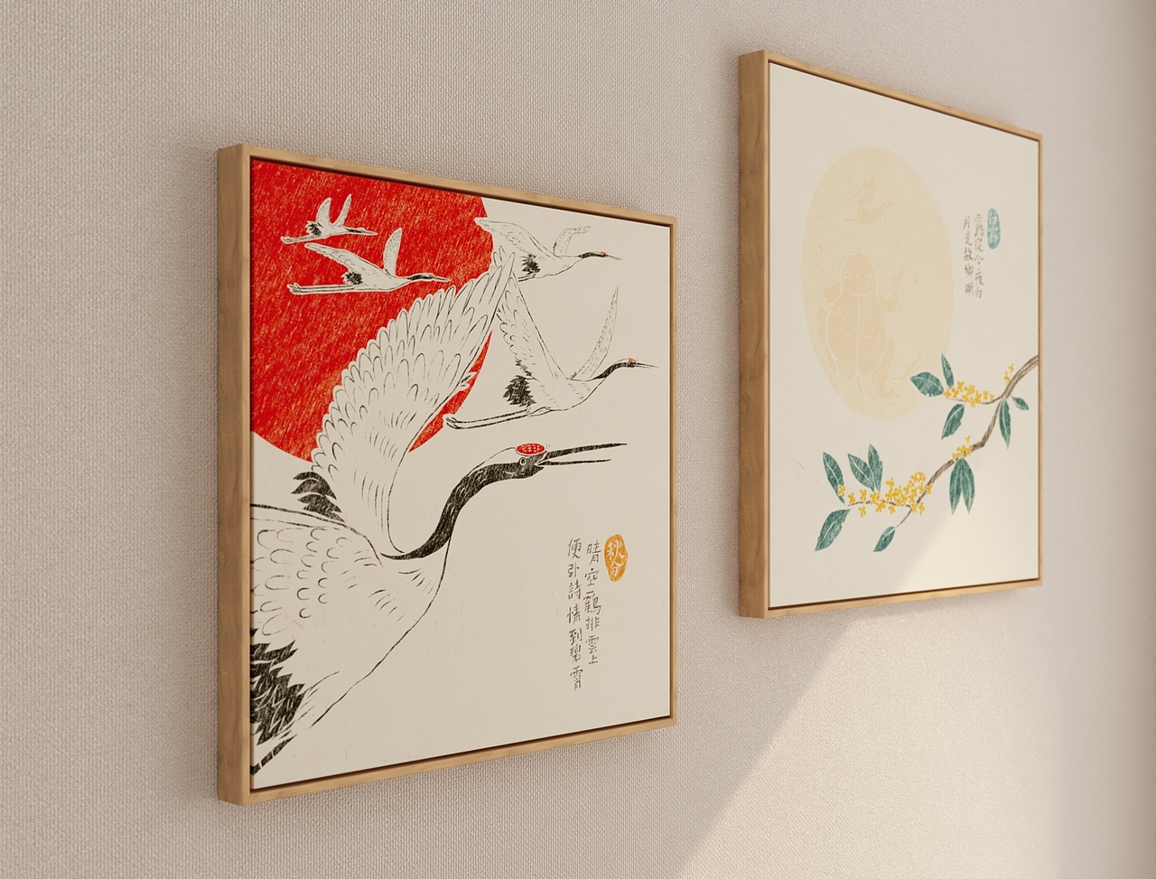 手绘二十四节气装饰画