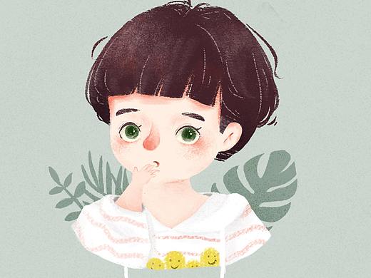 可爱小孩插画
