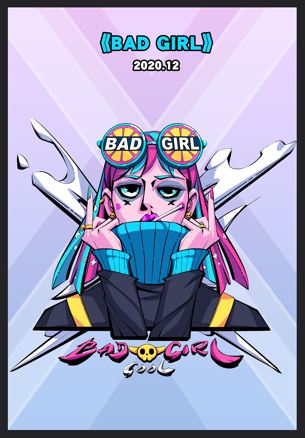 新一组T恤插图《BAD GIRL》！（图ZMjM5MzE5ODUy） - 商业插画 - 站酷设计师MA绍平原创素材 - 站酷ZCOOL