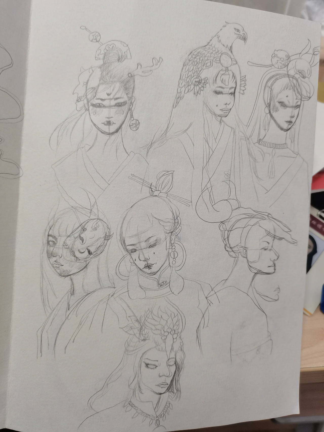 临摹练习,铅笔加彩铅