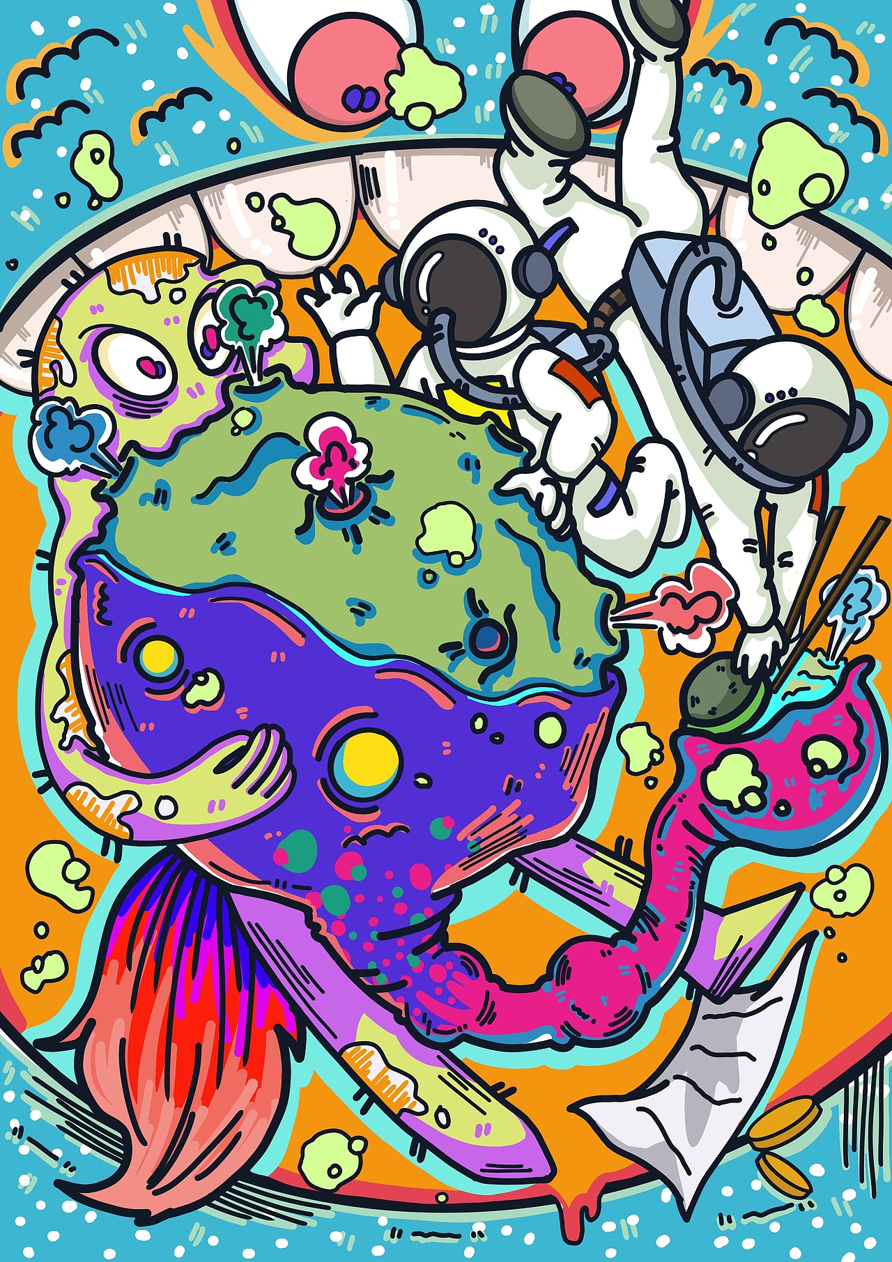 可视化设计 味觉听觉触觉插画