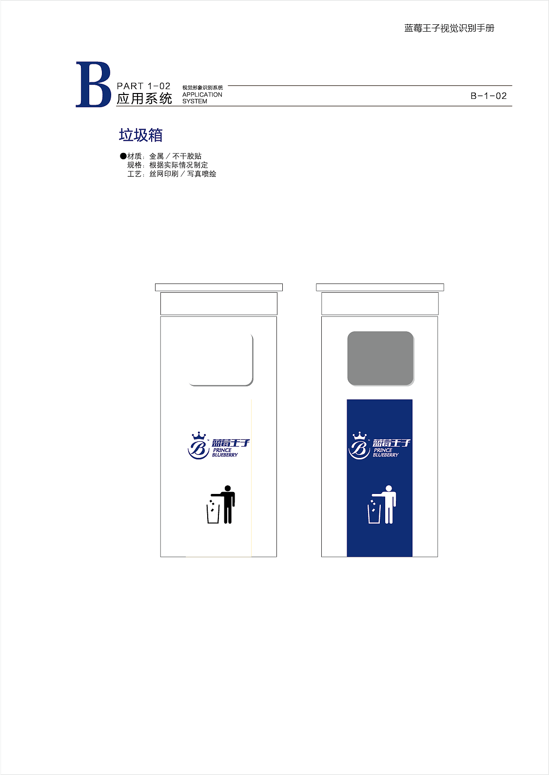 蓝莓王子标志的vi设计