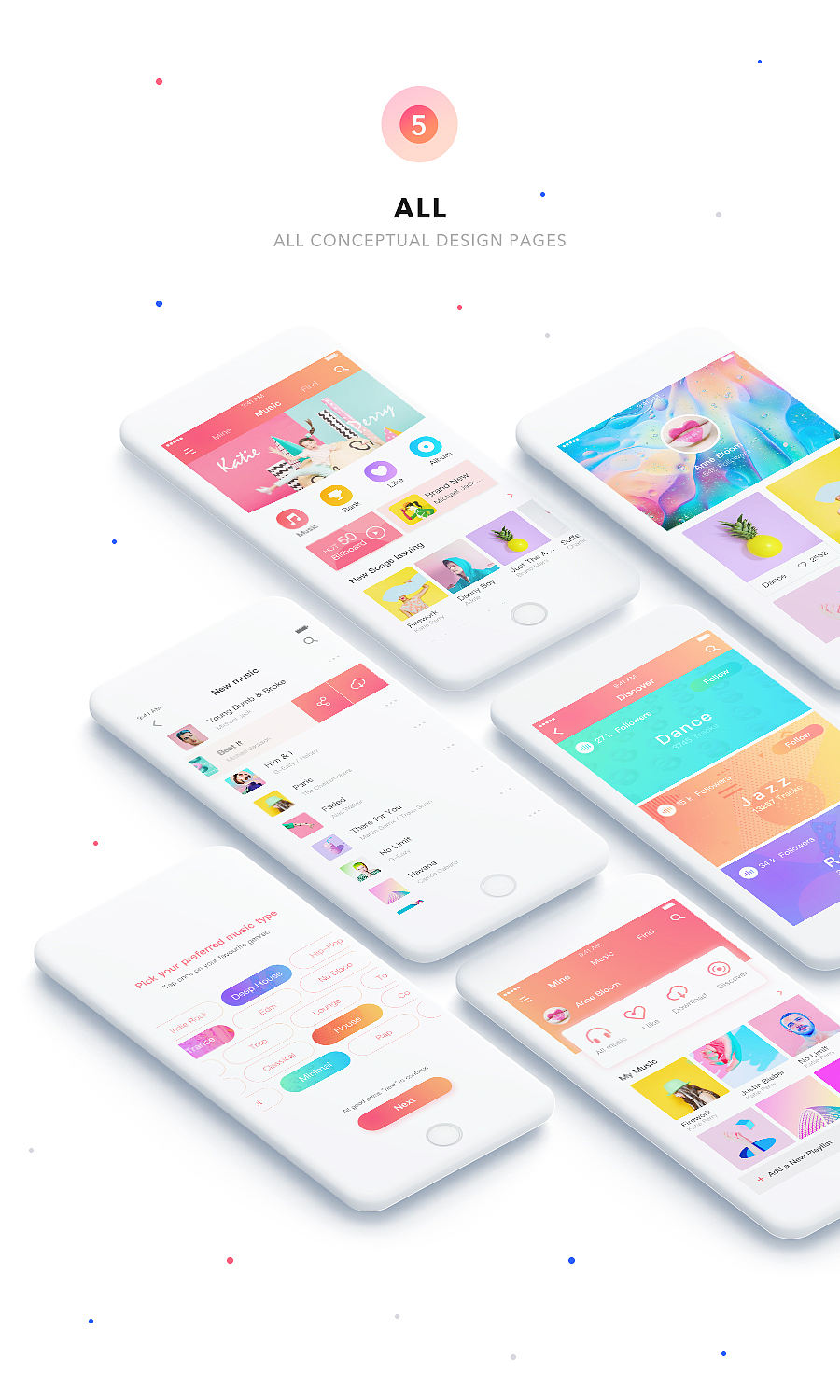 【原创作品】Pocket music音乐App 2.0 ，内附交互动效（图ZMTAyODkxNTY0） - 主题/皮肤 - 站酷设计师神奇的奇子原创素材 - 站酷ZCOOL