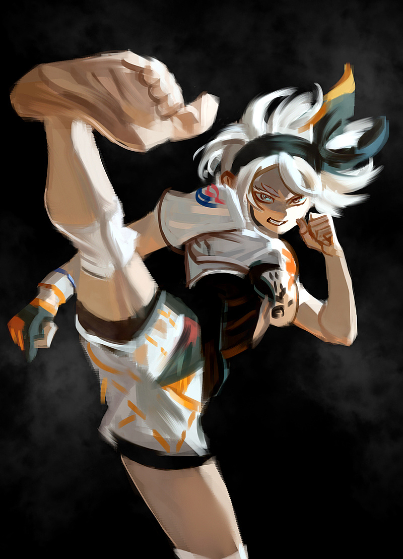 踢腿|插画|创作习作|风薫 - 原创作品 - 站酷 (zcool)