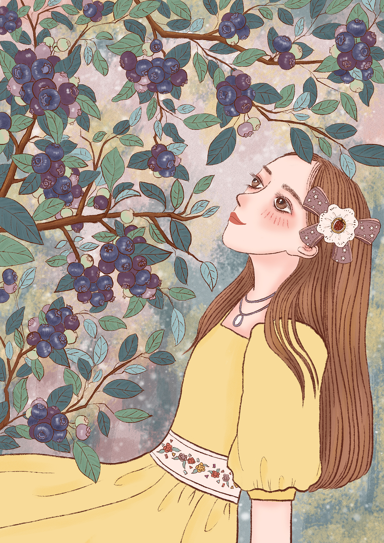 藏族藏装姑娘-花儿与少女-水果女孩（图ZMjI1OTIzMDU2） - 商业插画 - 站酷设计师Sylvia杳亦之原创素材 - 站酷ZCOOL