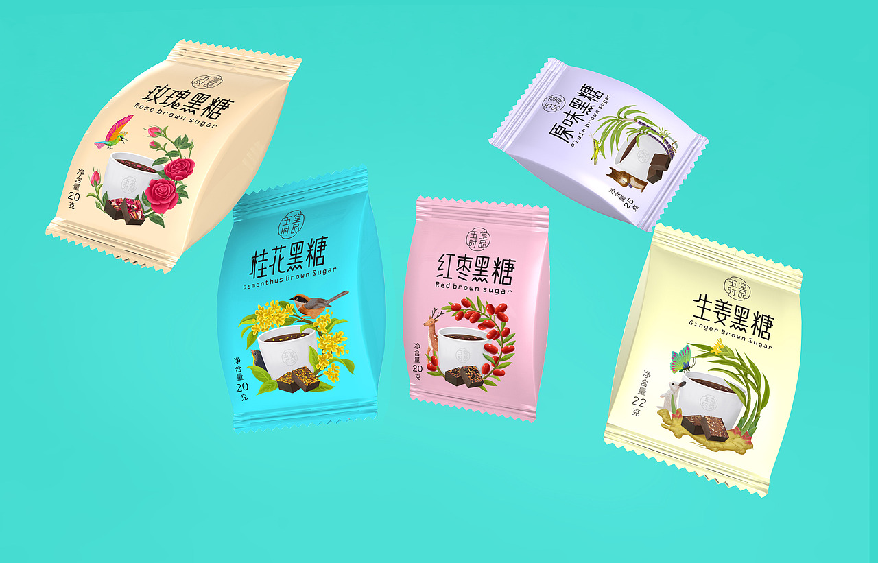 五堂时品-黑糖茶系列包装