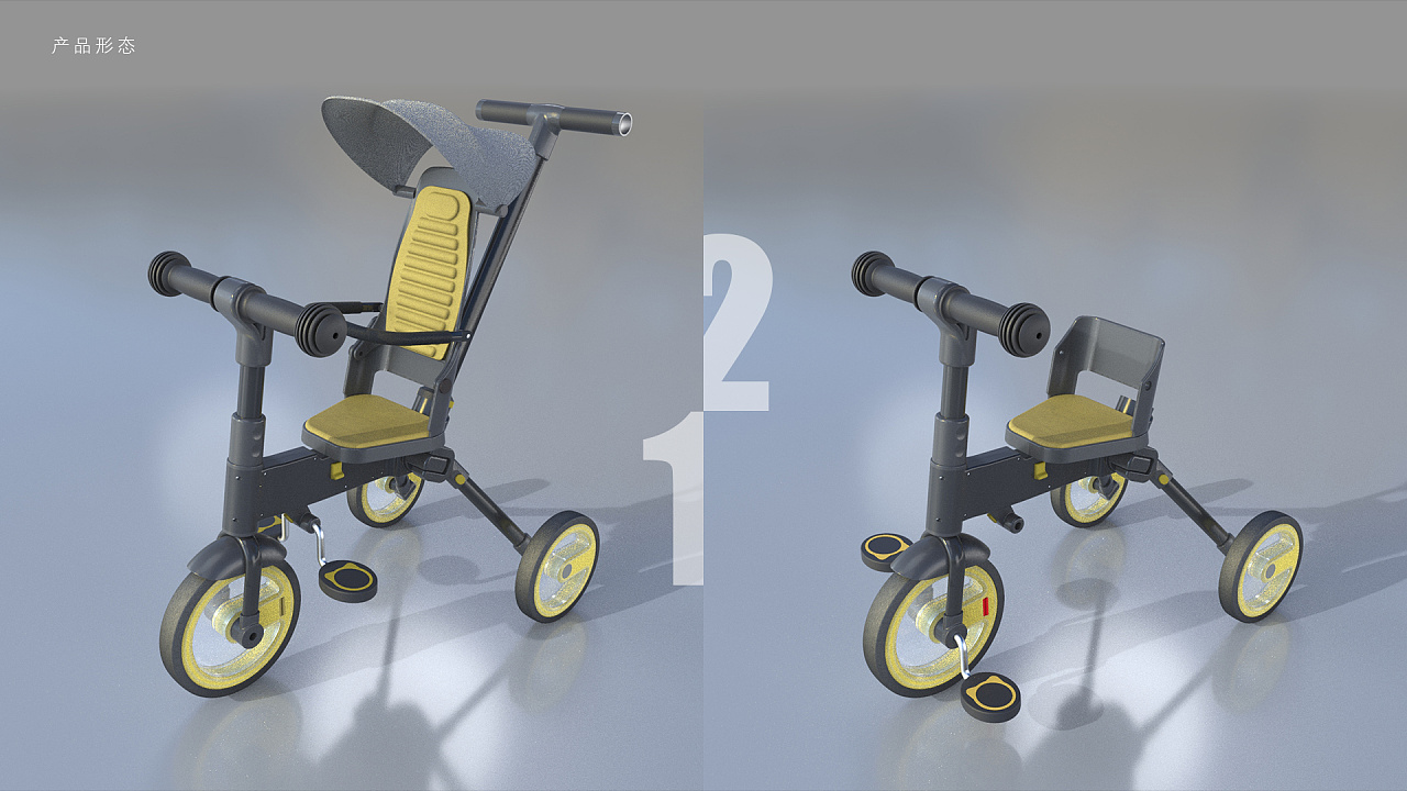 儿童多功能三轮车|工业/产品|玩具|杭州猫谱工业设计 - 原创作品