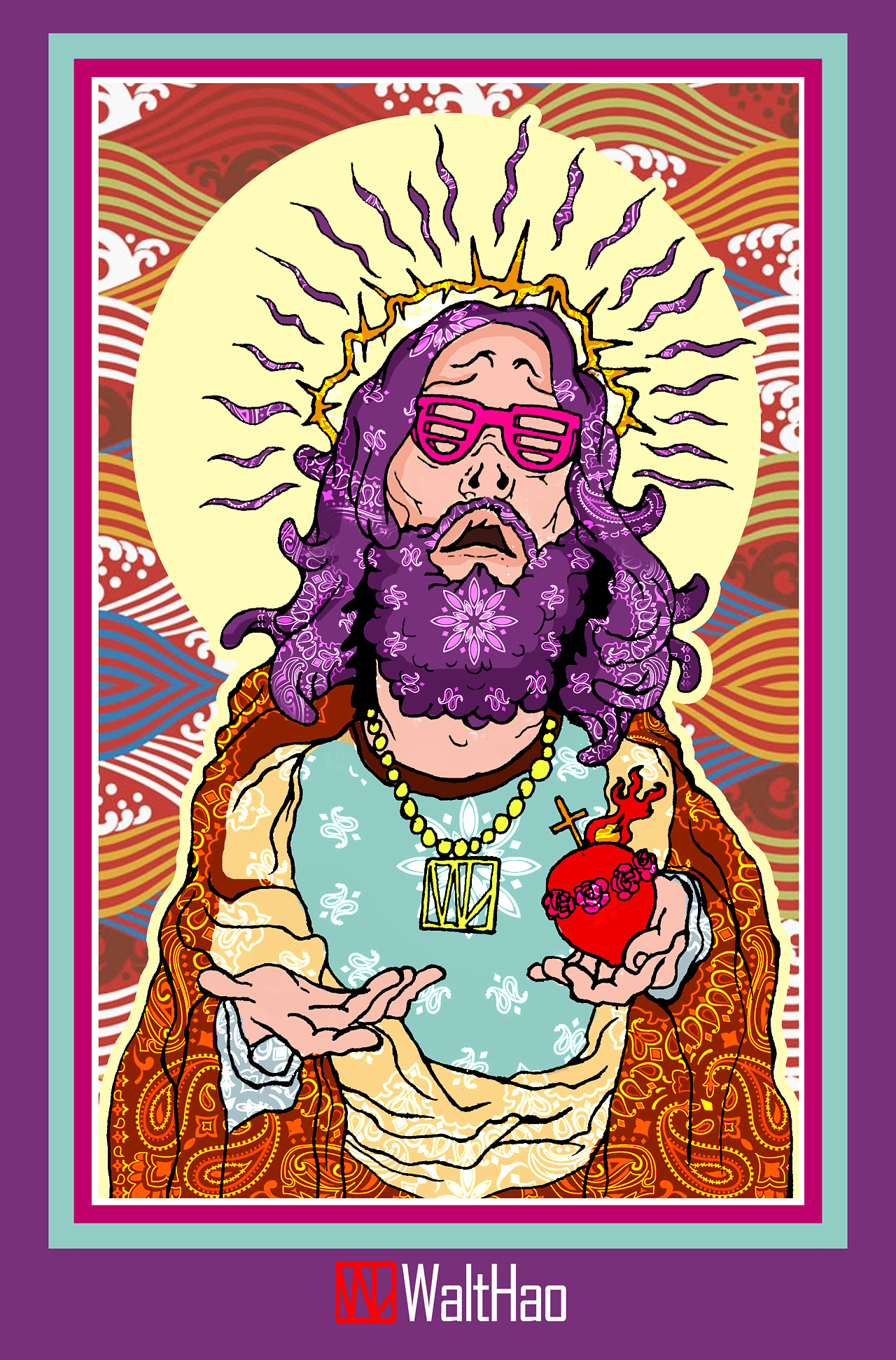 嘻哈基督|插画|涂鸦/潮流|王山北 - 原创作品 - 站酷 (zcool)