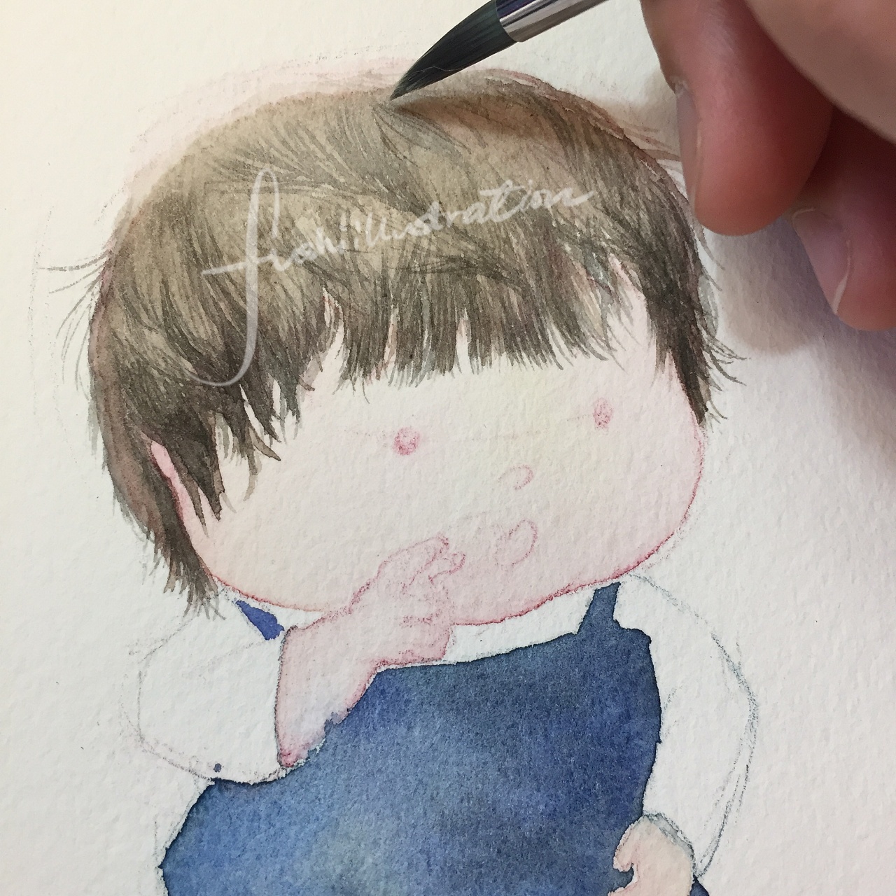 宝宝卡通肖像水彩画Ⅰ