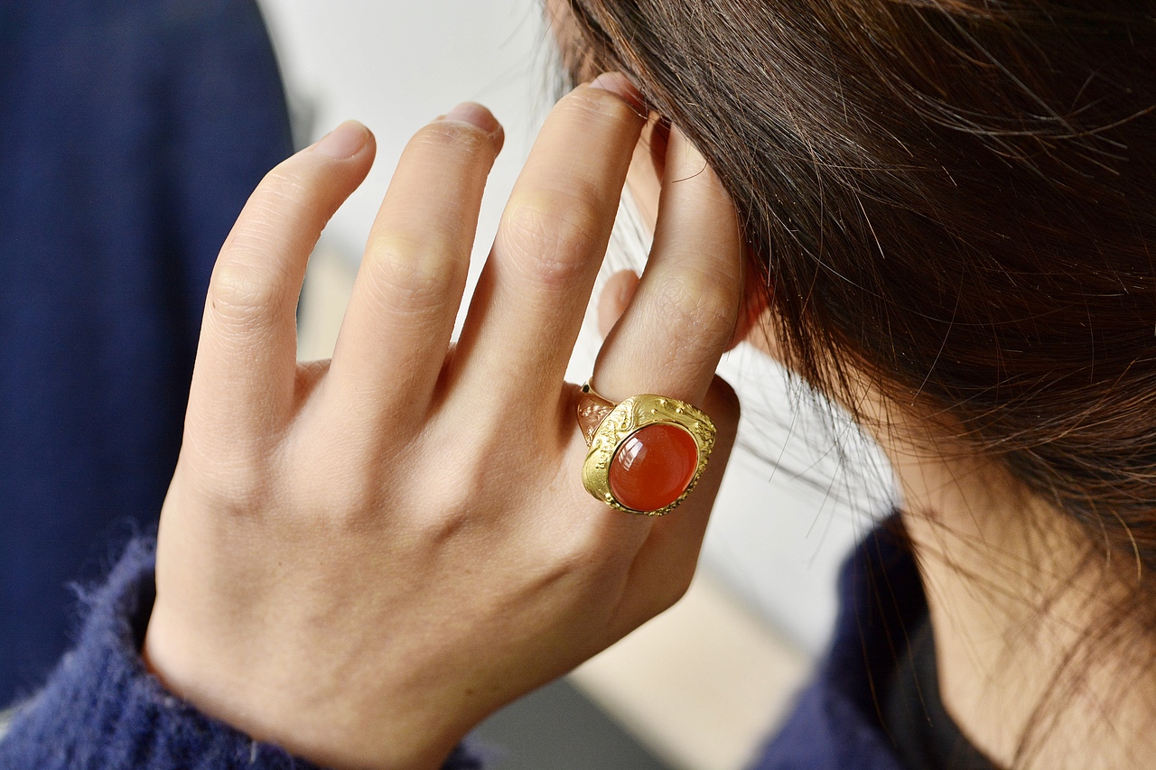 设计师作品|南红老鹰戒指