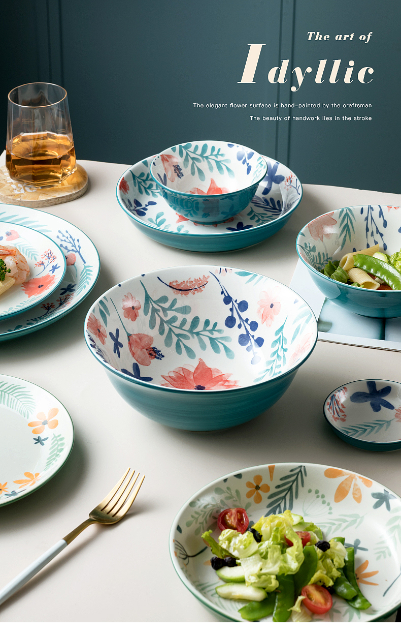 绿意盎然陶瓷餐具 | 田园风餐具摄影 南京摄影