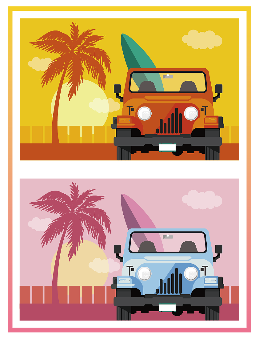 汽车插画（图ZOTgyNjYyODg=） - 商业插画 - 站酷设计师冰果子原创素材 - 站酷ZCOOL