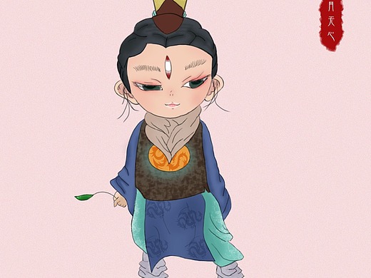 ps-板绘-萌版二郎神