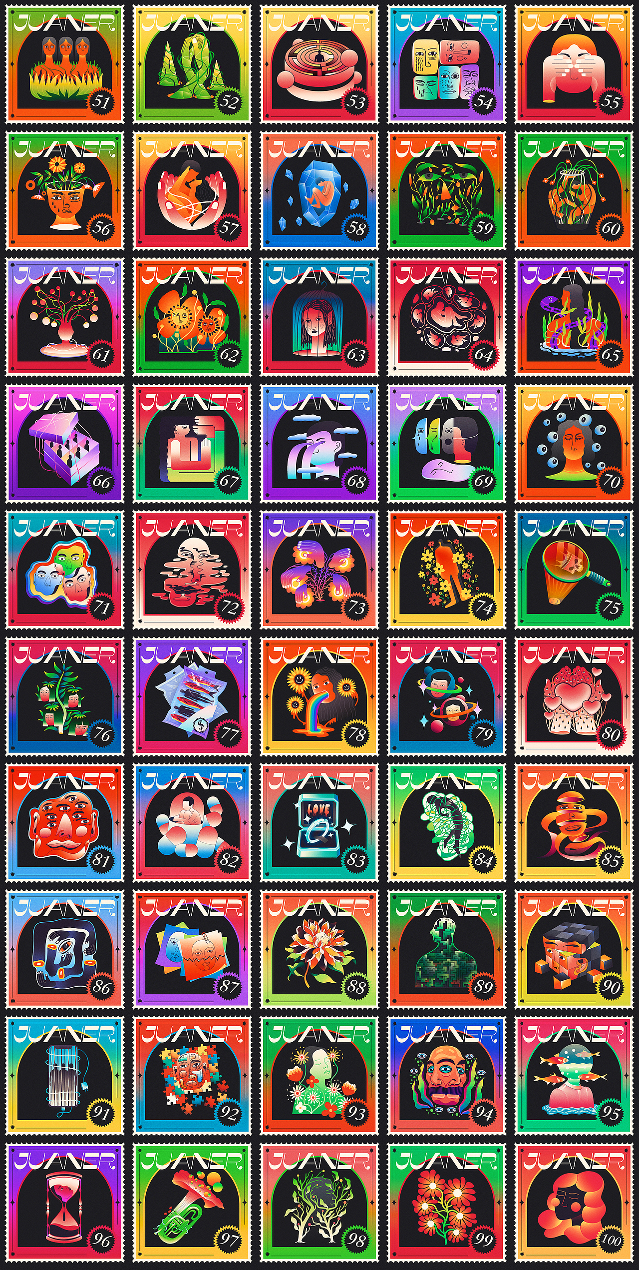 卷耳创意插图【51-100】（图ZMjc5NzE0NDgw） - 新锐潮流插画 - 站酷设计师插画师卷耳原创素材 - 站酷ZCOOL