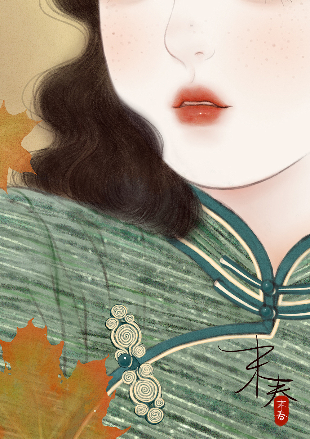 沪上花创作过程（图ZMTk3MTA3NTYw） - 商业插画 - 站酷设计师末春原创素材 - 站酷ZCOOL