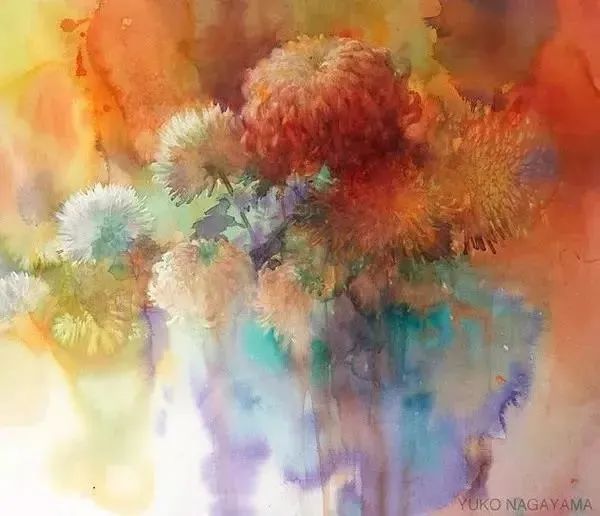 美哭她是日本国宝级水彩大师遗世独立用一只笔画出了一花一世界的东方