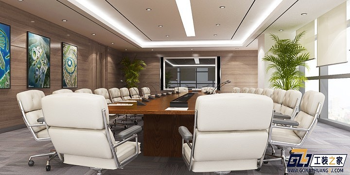 西安时尚简约800平米办公室装修实景图