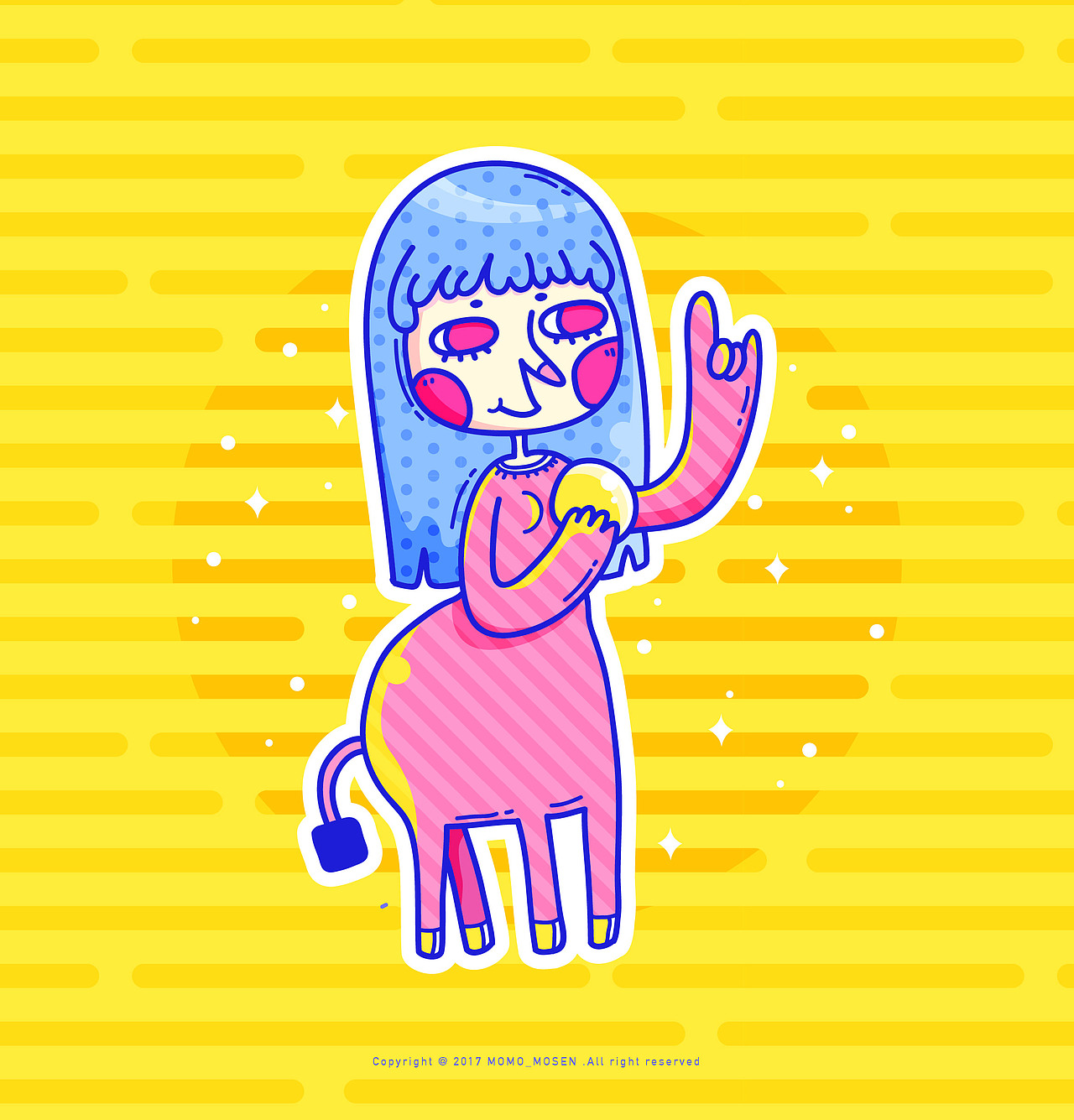 《画点有趣的》T恤插画（图ZODM0NzgxNTI=） - 商业插画 - 站酷设计师momo_mosen原创素材 - 站酷ZCOOL