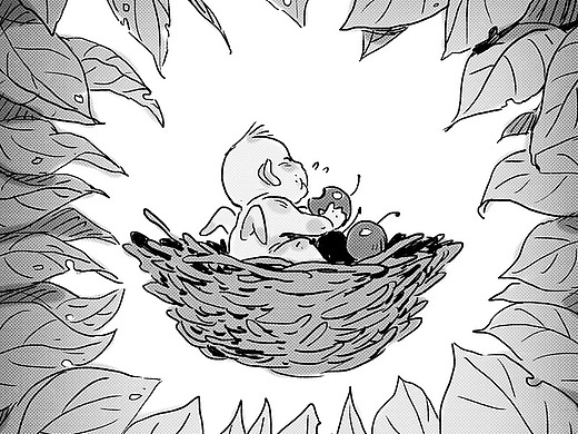 《鸟窝》动漫-短篇/格漫17802饿童2年前情人节插画-商业插画902011335