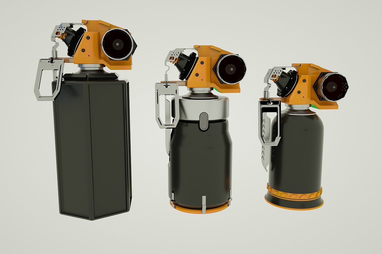 毒气手雷系列|三维|动画/影视|z28012423_原创作品-站酷zcool