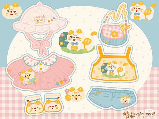娃衣稿|娃衣设计|春游猫猫娃衣