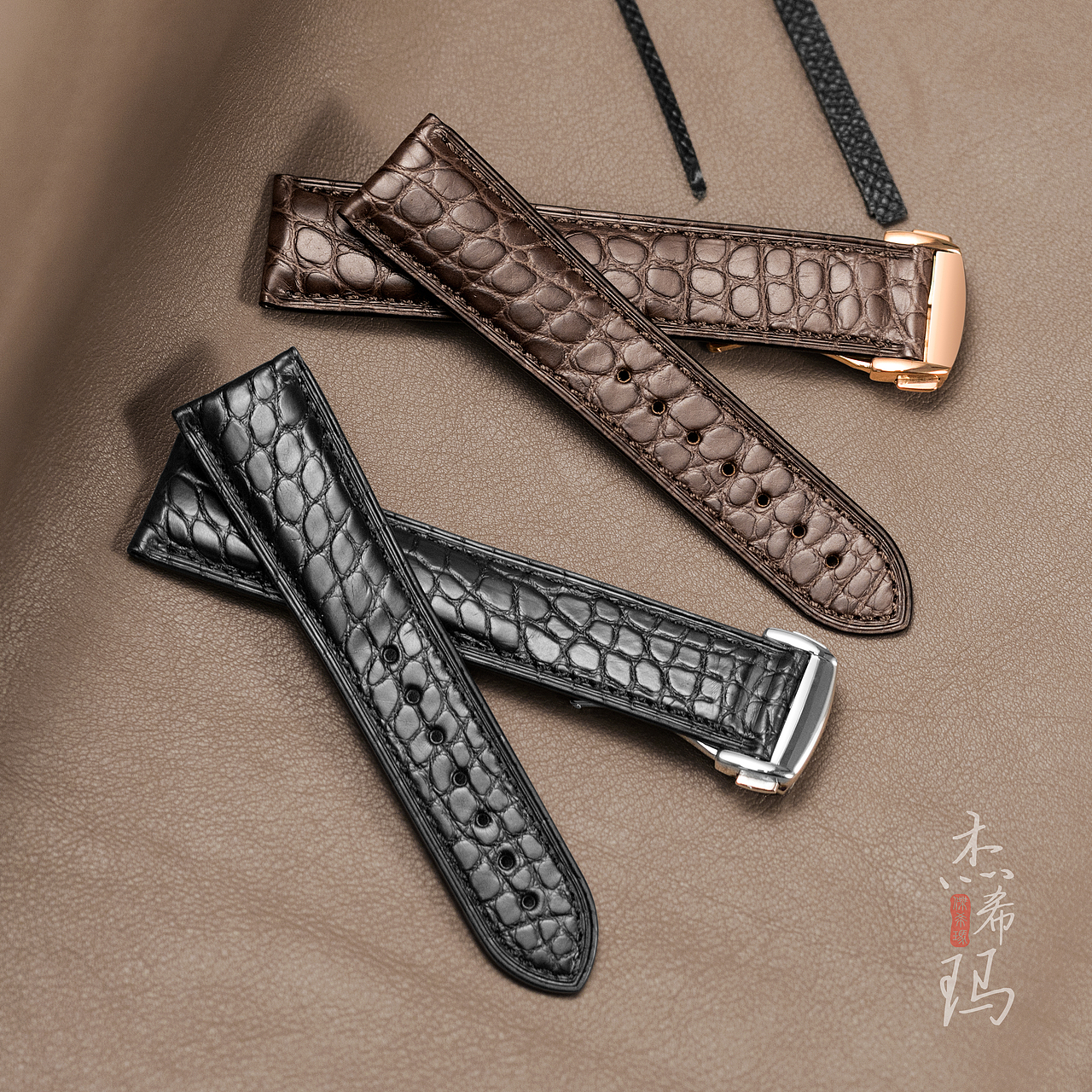 手工皮具 鳄鱼皮表带