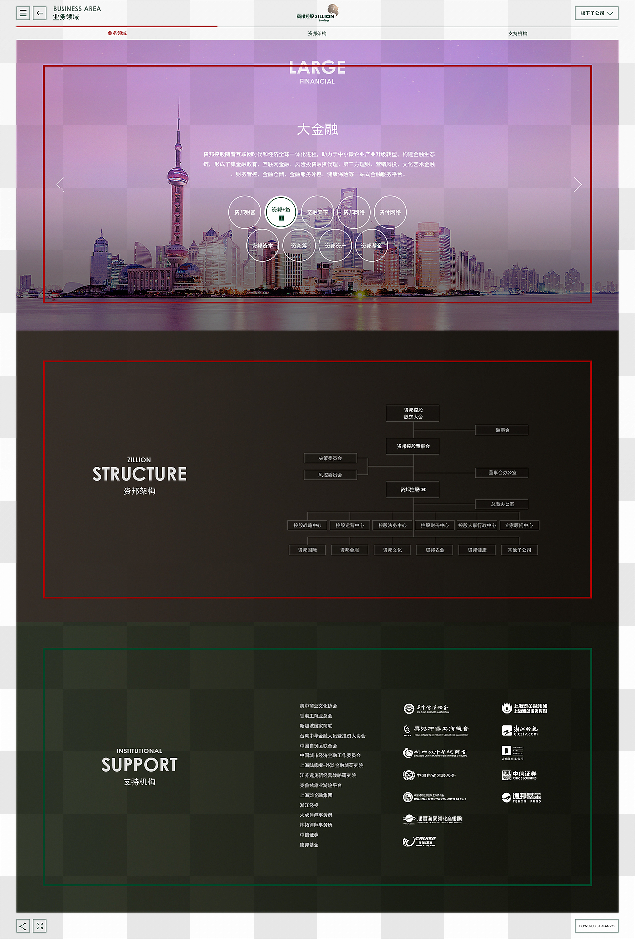 资邦控股web（图ZNDU0NTE1MzY=） - 企业官网 - 站酷设计师Borencreep原创素材 - 站酷ZCOOL