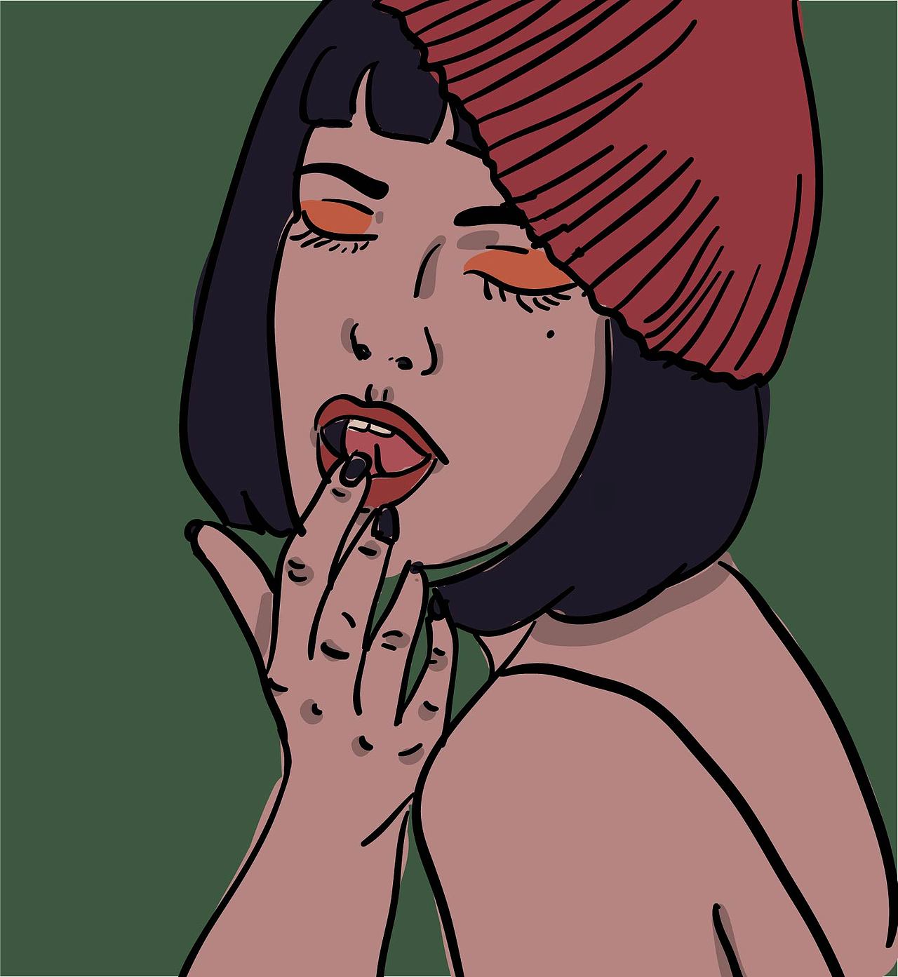 简单的插画头像（图ZMTAwMzA5MDk2） - 艺术插画 - 站酷设计师热忱emma原创素材 - 站酷ZCOOL
