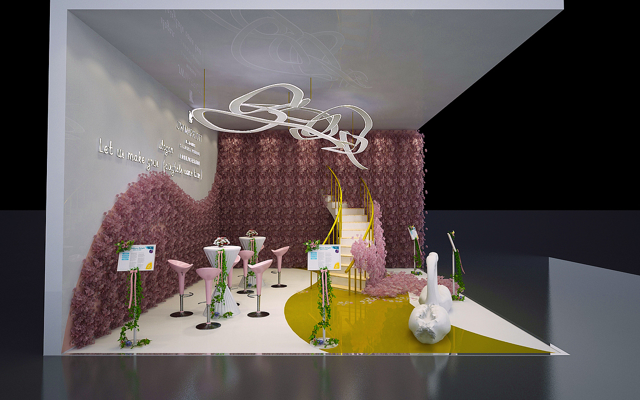婚博会设计，展会展厅活动舞美美陈3d效果图设计（图ZMTg2NjgyODY0） - 建筑/空间 - 站酷设计师设计小丸子j原创素材 - 站酷ZCOOL