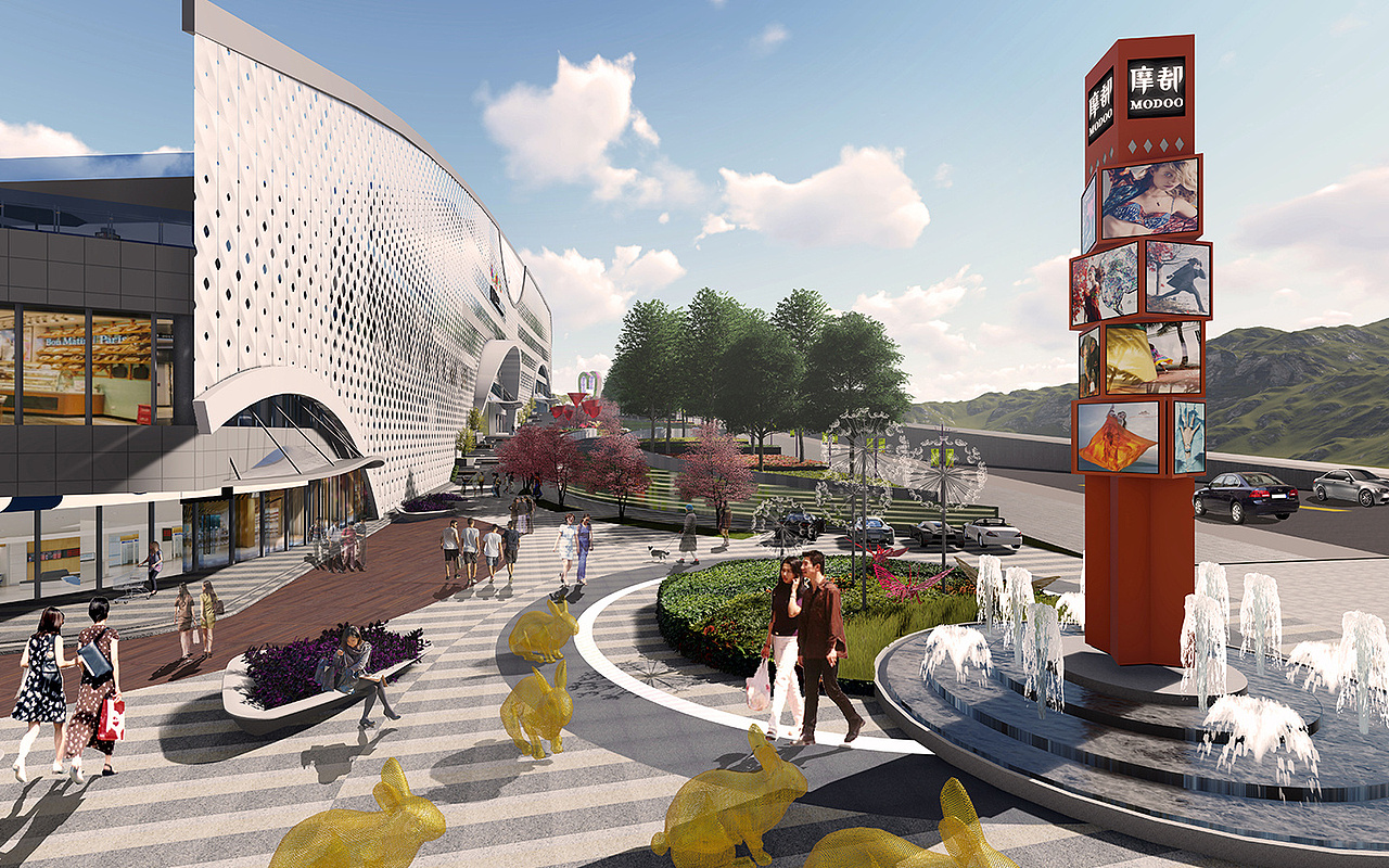 中铁•摩都尚街商业街区设计效果图