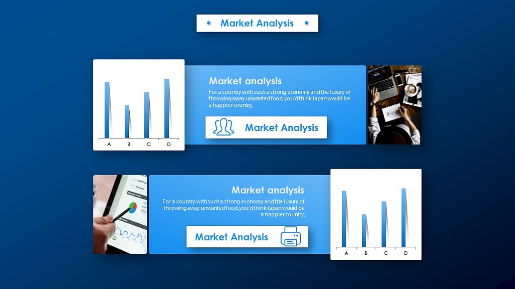 创意卡片式商务总结PPT模板