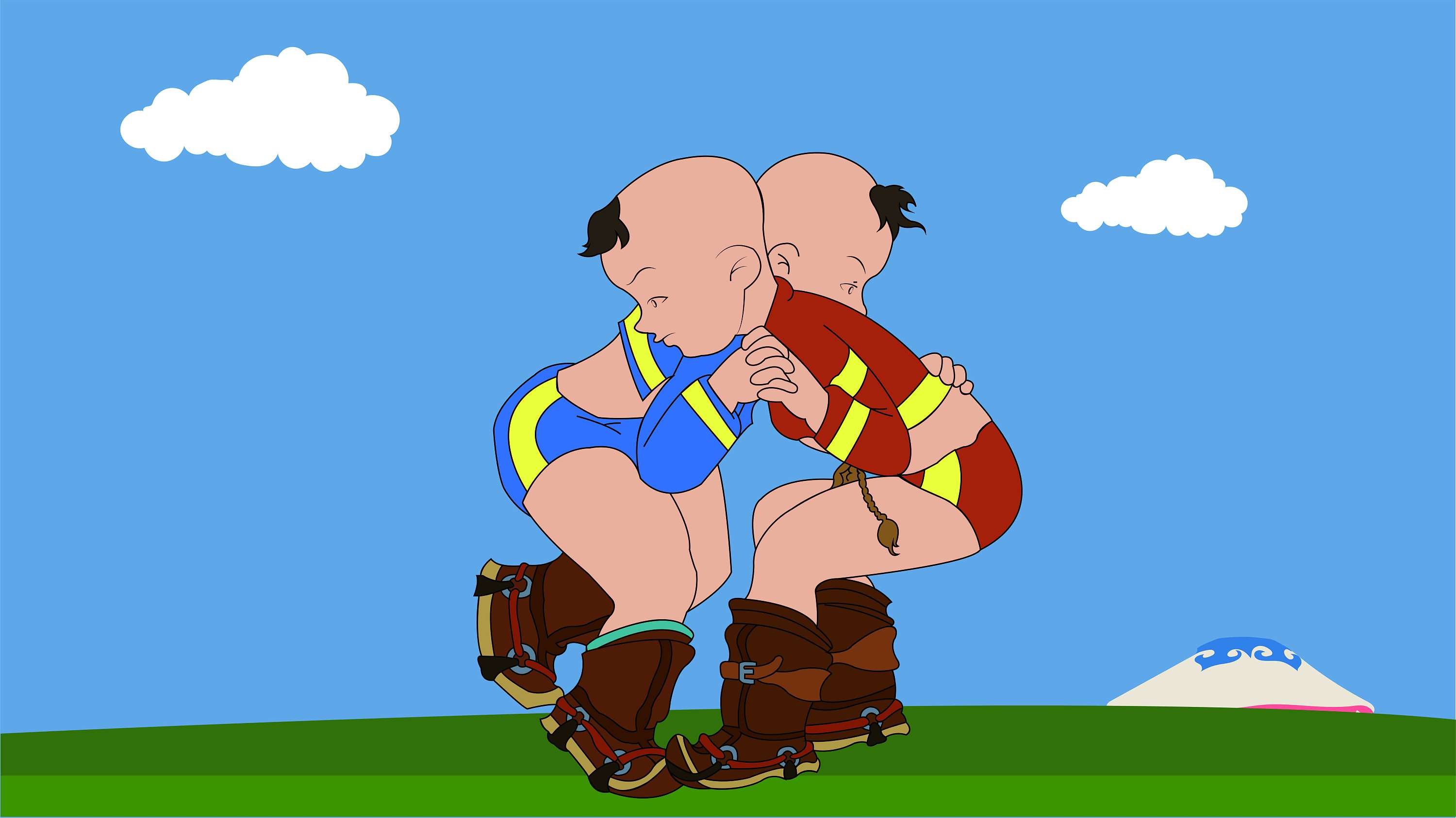 蒙古族生活习俗插画