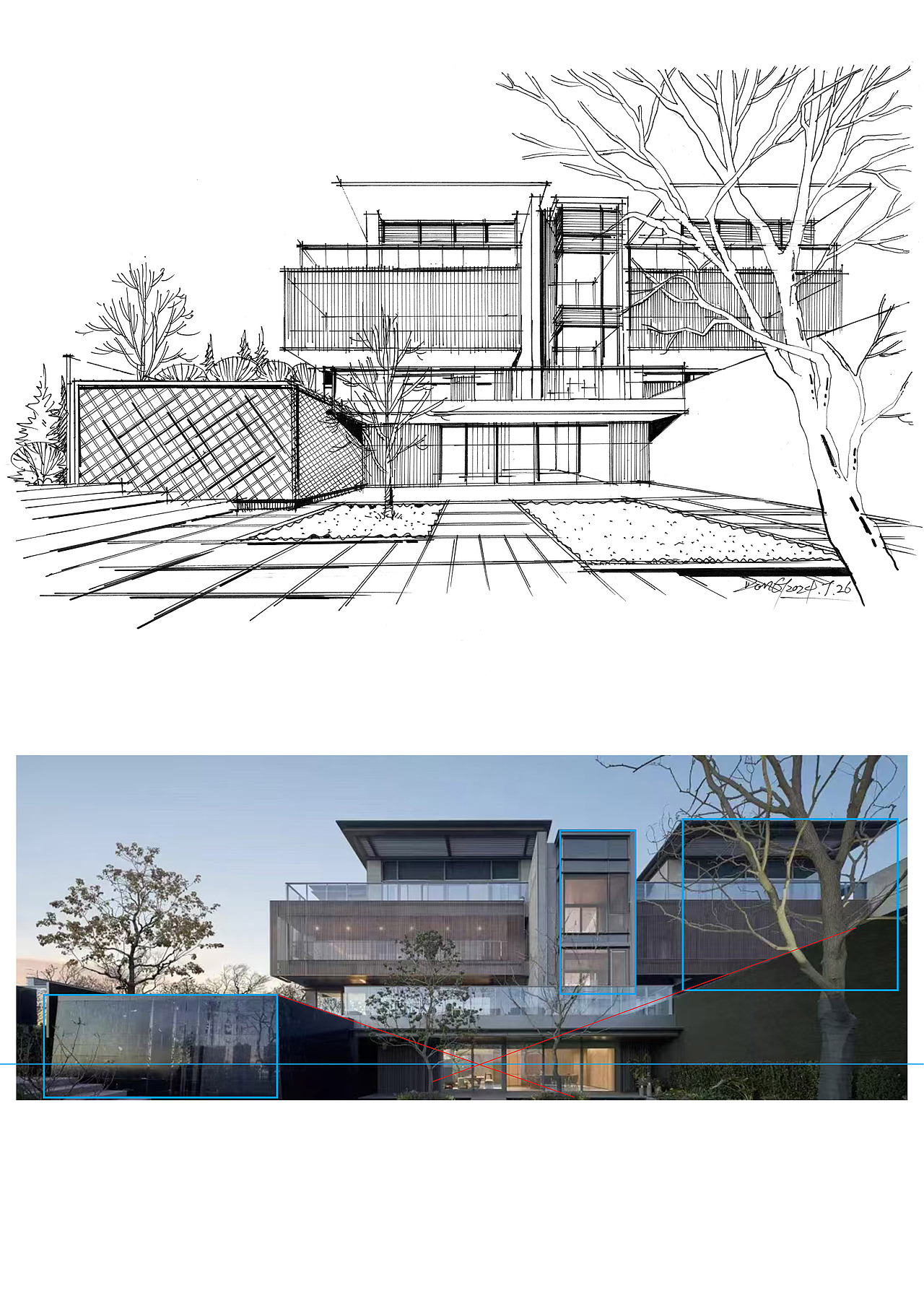 建筑手绘效果图