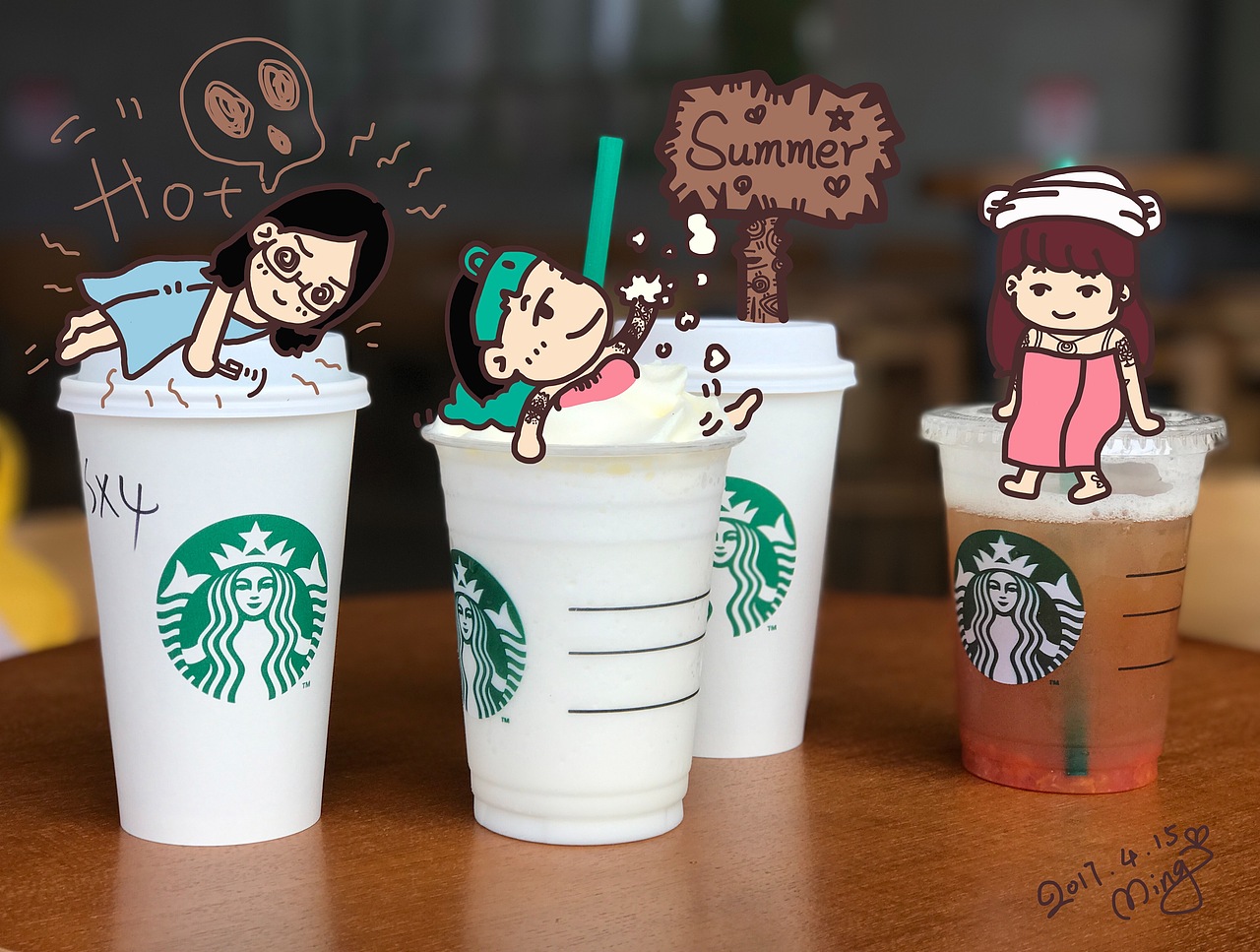 《 手绘*星巴克*杯子》