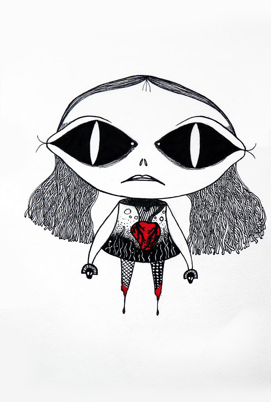 暗黑系列|涂鸦/潮流|插画|线体作用 - 原创设计作品 - 站酷 (zcool)