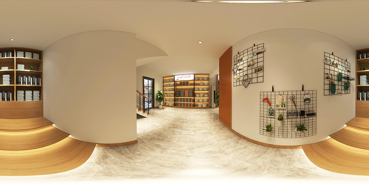 1992效果图公司(工装书店全景图)