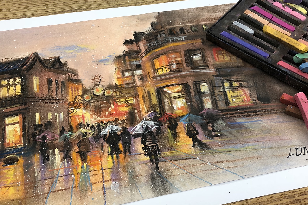 色粉-雨夜系列（图ZMTA3MDkyODYw） - 创作习作 - 站酷设计师林邓宁原创素材 - 站酷ZCOOL