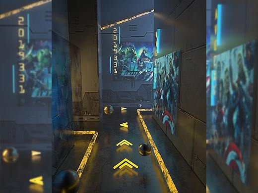 C4D - OC科幻电影体验馆场景