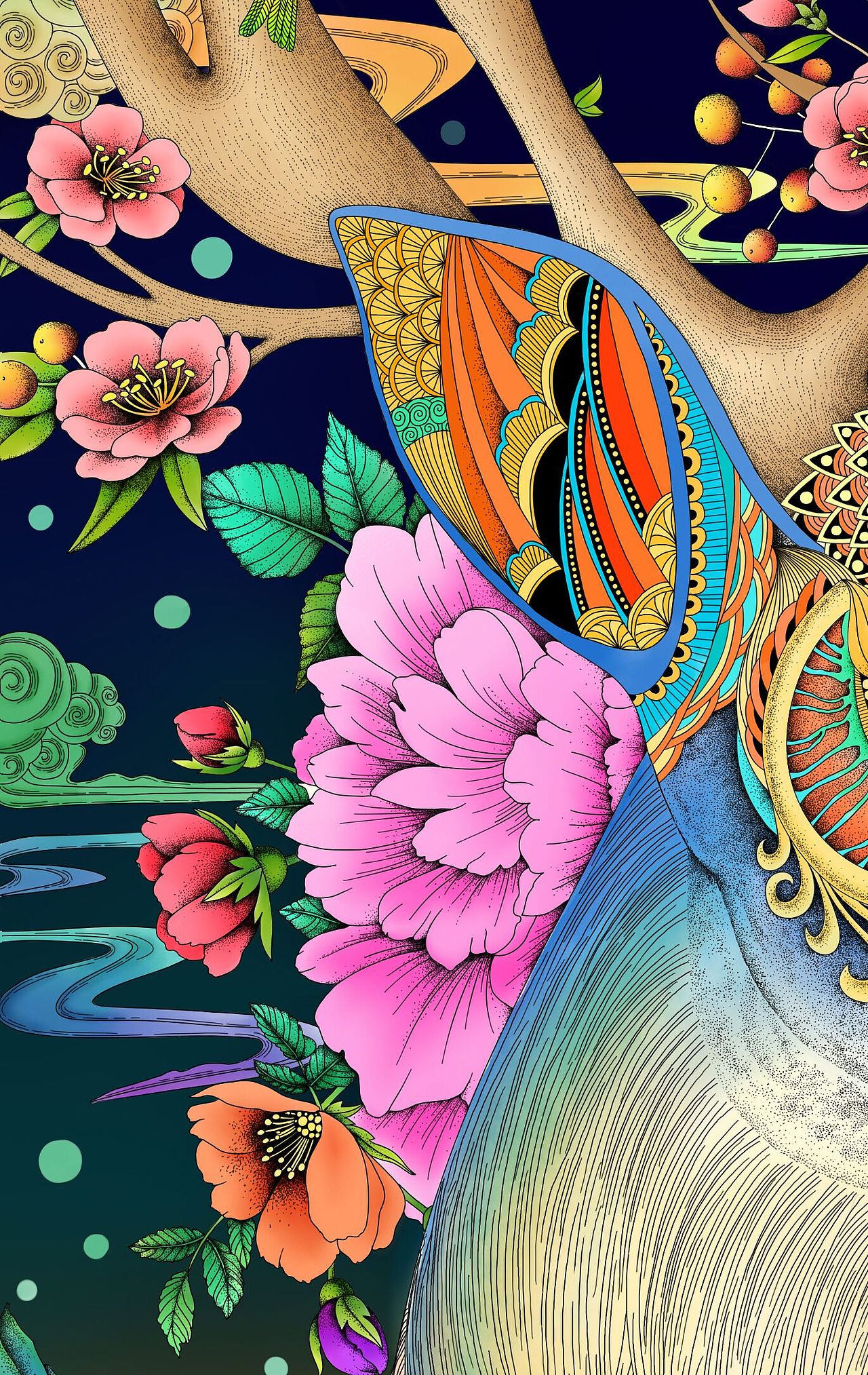 鹿遇春天（图ZMTA5MjAyMzA0） - 创作习作 - 站酷设计师猫那个喵424原创素材 - 站酷ZCOOL