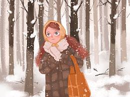 雪景小姐姐