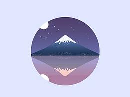 日本富士山圖標