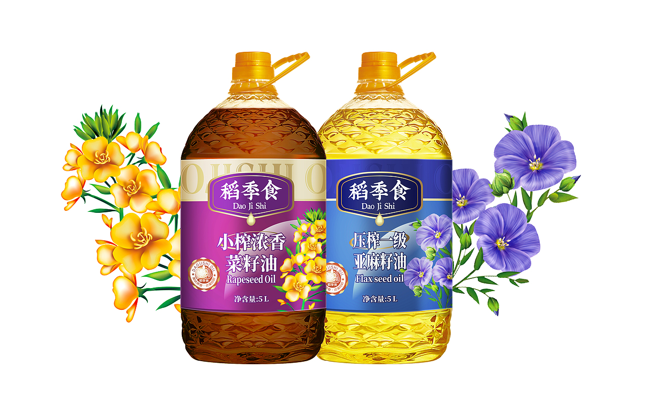 稻季食×晨邦创意 食用油系列（已商用）（图ZMjM4MTc2NTQw） - 包装 - 站酷设计师晨邦创意原创素材 - 站酷ZCOOL