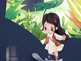 谷雨插画海报