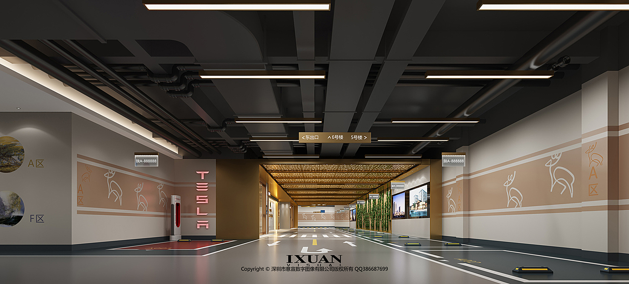 意宣表现---地下停车场效果图01（图ZMTQ4OTE5Nzgw） - 家装设计 - 站酷设计师深圳意宣原创素材 - 站酷ZCOOL